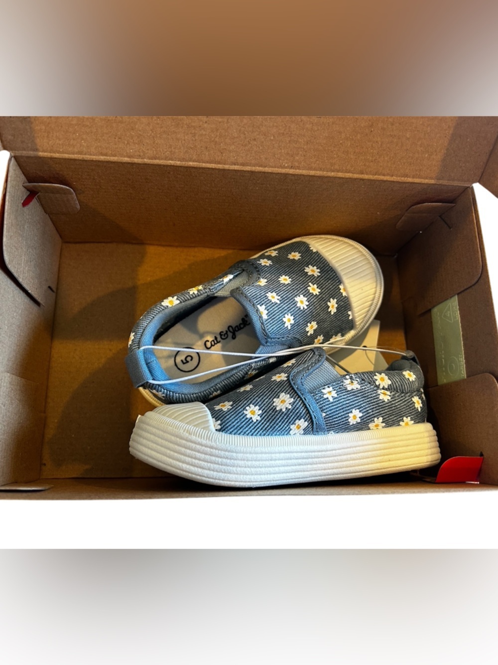 Cat & Jack Blue Daisy Slip-On Sneakers for Kids